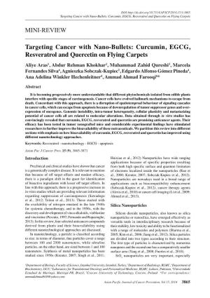 Curcumin, EGCG, Resveratrol and Quercetin on Flying Carpets