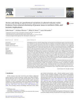 Across and Along Arc Geochemical Variations in Altered Volcanic Rocks: Evidence from Mineral Chemistry of Jurassic Lavas in Northern Chile, and Tectonic Implications