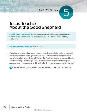 Jesus Teaches About the Good Shepherd
