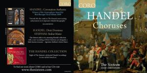 HANDEL: Coronation Anthems Winner of the Gramophone Award for Cor16066 Best Baroque Vocal Album 2009
