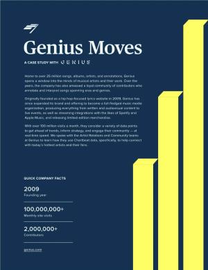 Genius Moves a CASE STUDY WITH