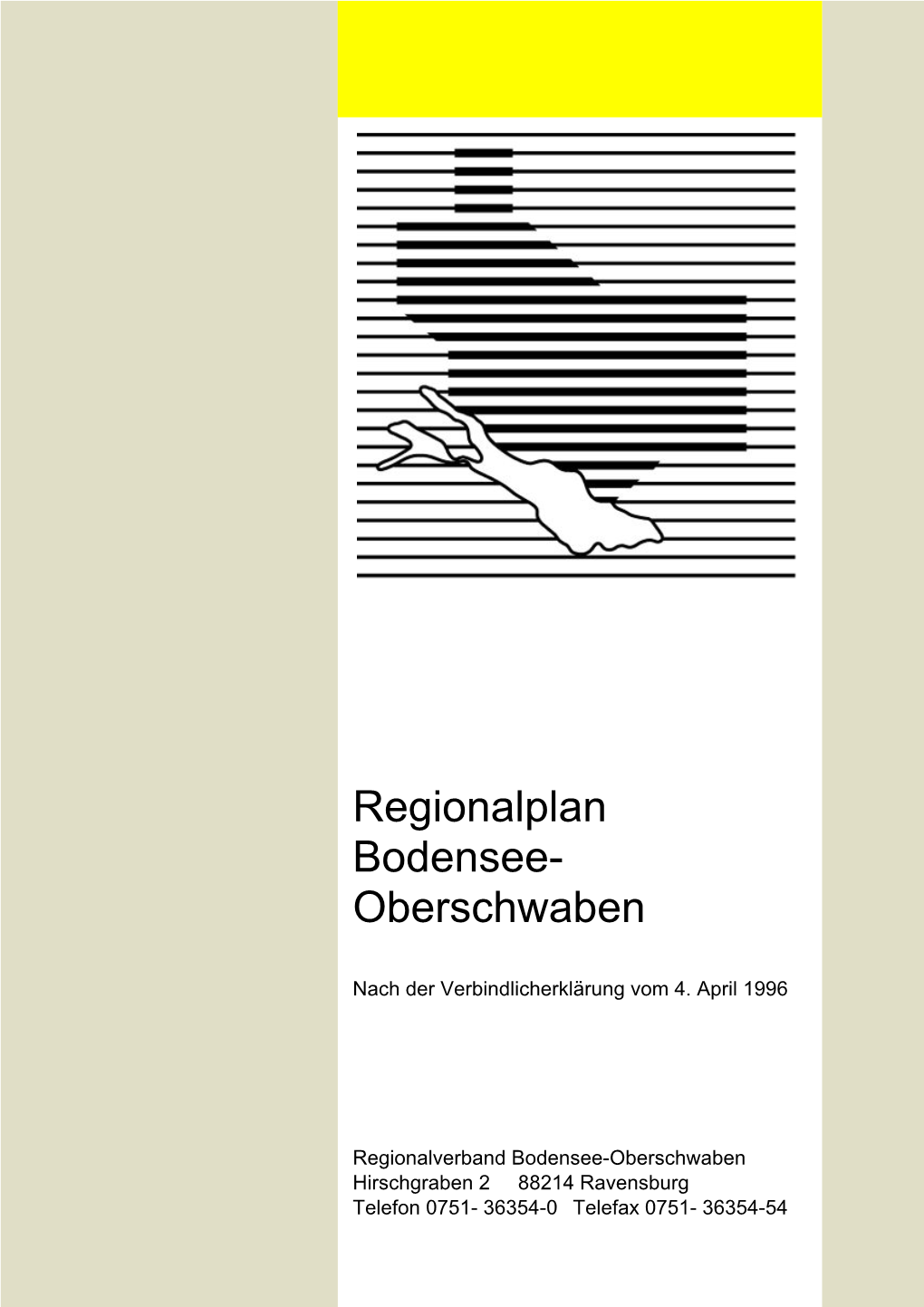 Textteil Des Regionalplans Bodensee-Oberschwaben 1996
