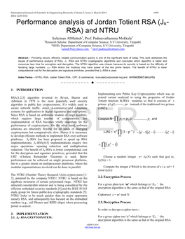 (Jk-RSA) and NTRU