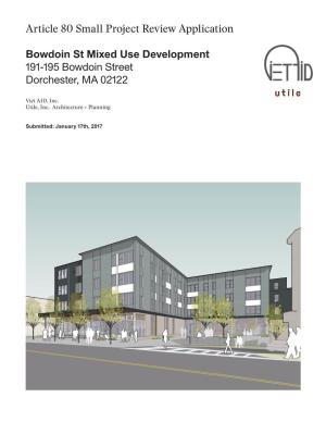 Article 80 Small Project Review Application Bowdoin St Mixed Use
