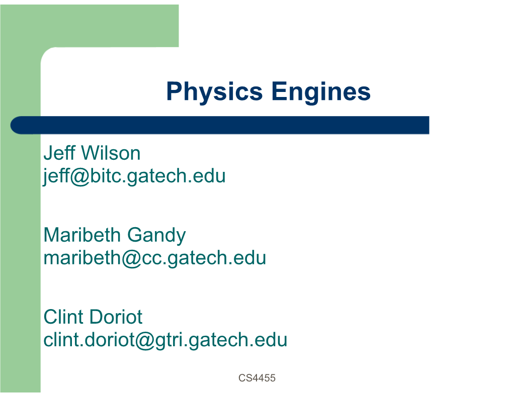 Physics Engines