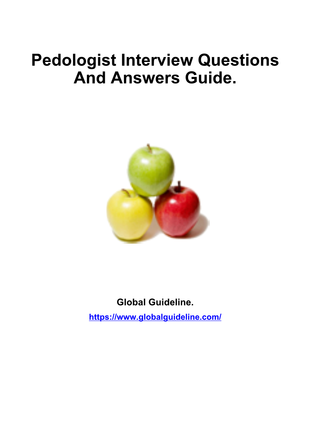 Pedologist Interview Questions and Answers Guide