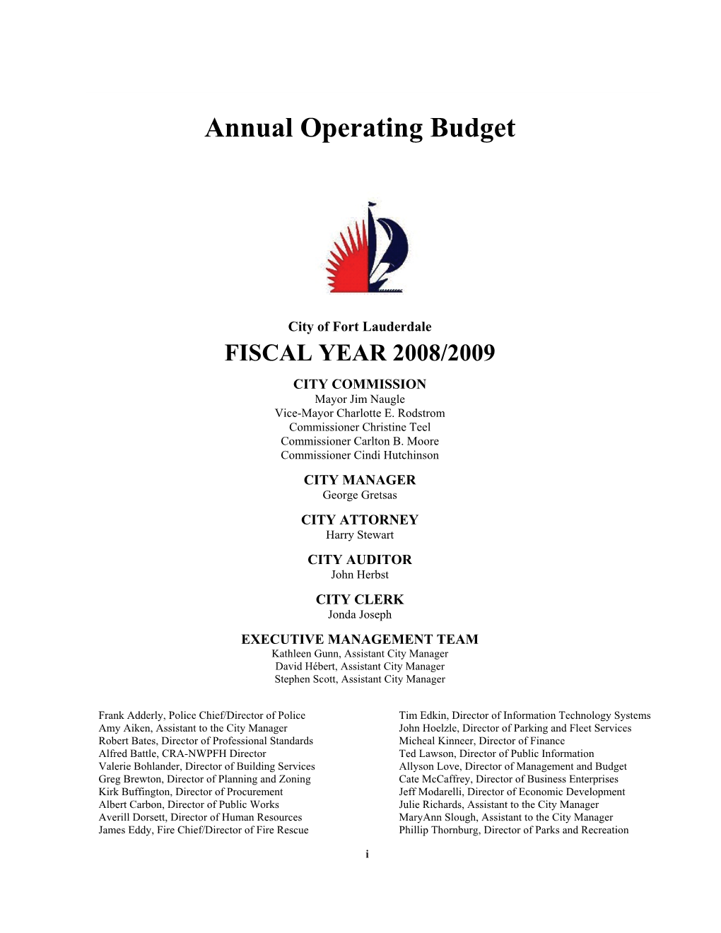 Annual Operating Budget