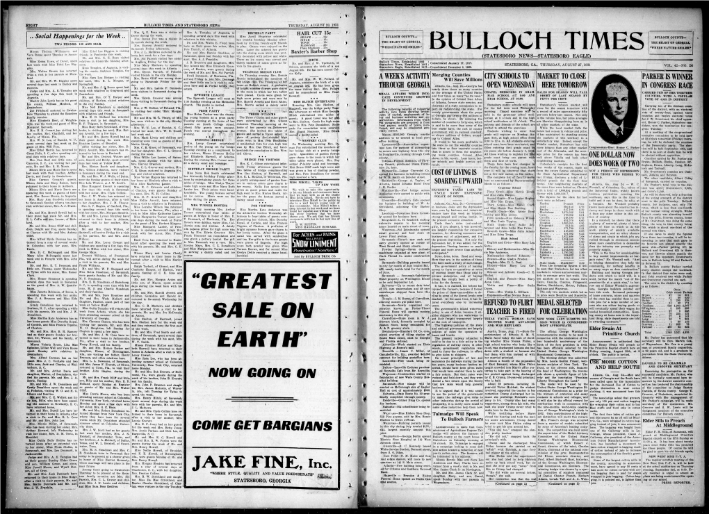 Bulloch Times Bulloch Countt