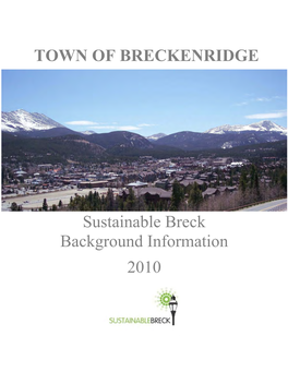 Town of Breckenridge Sustainable Breck Background Information
