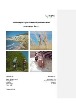 Isle of Wight Rights of Way Improvement Plan Assessment