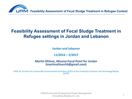 Feasibility Assessment of Fecal Sludge Treatment in Refugee Context