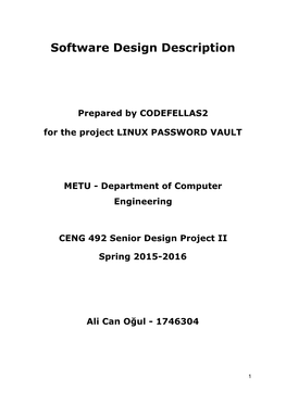 Software Design Description