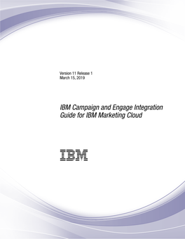 IBM Campaign and Engage Integration Guide for IBM Marketing Cloud