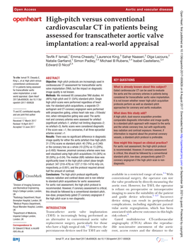 High-Pitch Versus Conventional Cardiovascular CT in Patients Being Assessed for Transcatheter Aortic Valve Implantation: a Real-World Appraisal