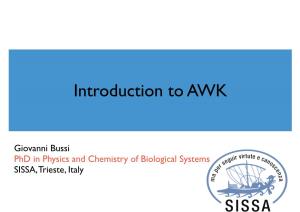 Introduction to AWK