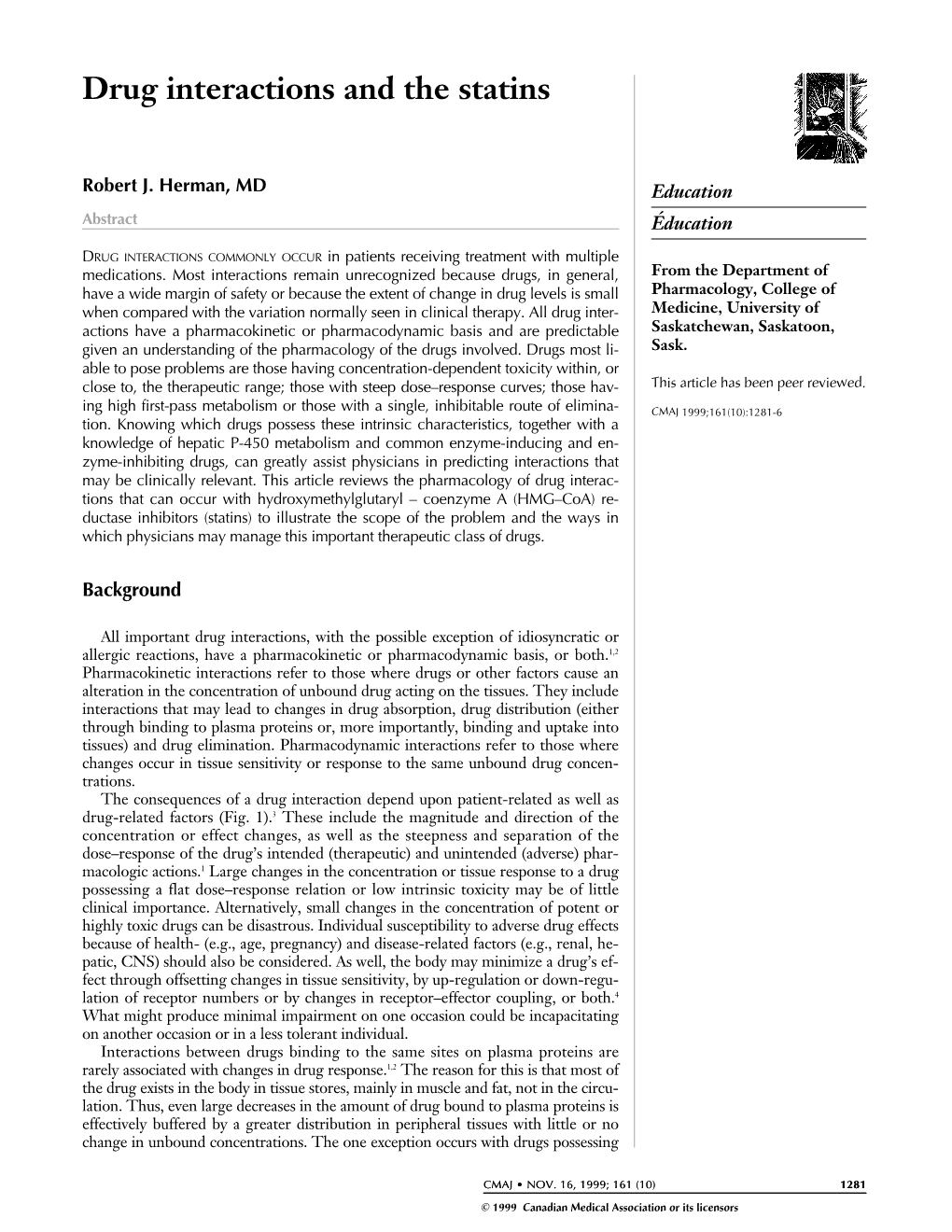 Drug Interactions and the Statins