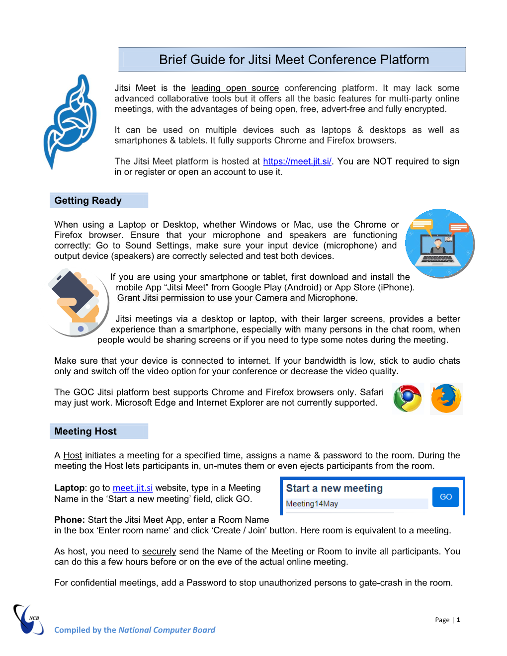 Guide for Jitsi Meet Conference Platform