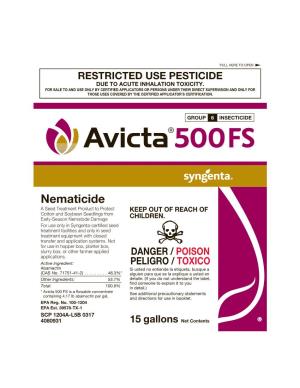 Nematicide a Seed Treatment Product to Protect KEEP out of REACH of Cotton and Soybean Seedlings from Early-Season Nematode Damage CHILDREN