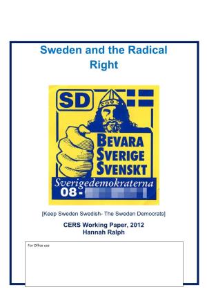 Sweden and the Radical Right