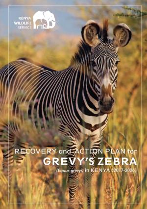 Recovery and Action Plan for Grevy's Zebra