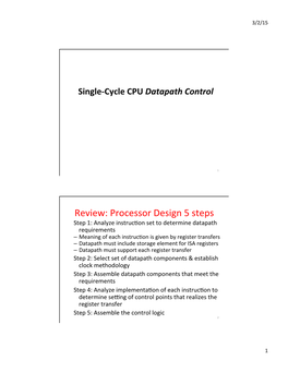 Processor Design 5 Steps