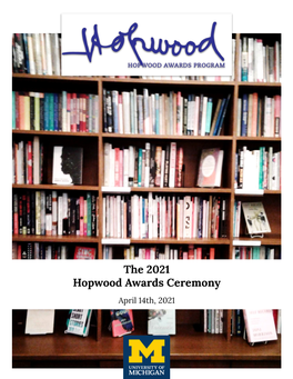 The 2021 Hopwood Awards Ceremony