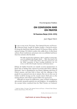 On Confusion and on Prayer