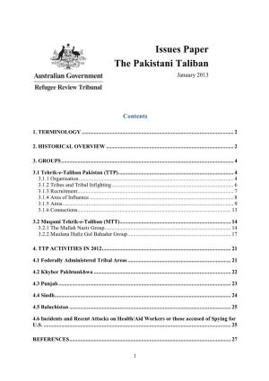 Pakistani Taliban January 2013