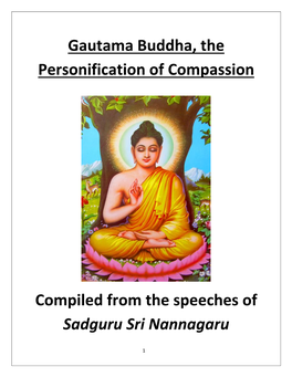Gautama Buddha, the Personification of Compassion