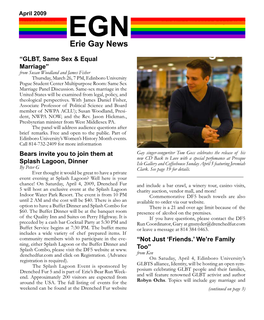 EGN Erie Pride Weekend Pages 9-12 Erie Gay News