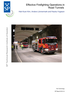 Effective Firefighting Operations in Road Tunnels