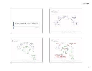 Survey of Key Functional Groups Overview Overview Overview