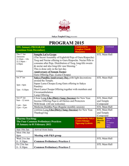 Program 2015