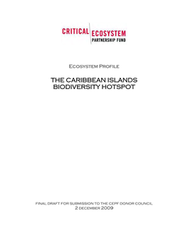 Ecosystem Profile for the Caribbean Islands Biodiversity Hotspot