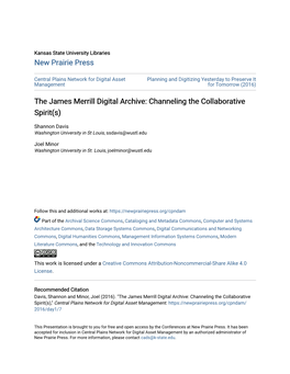 The James Merrill Digital Archive: Channeling the Collaborative Spirit(S)