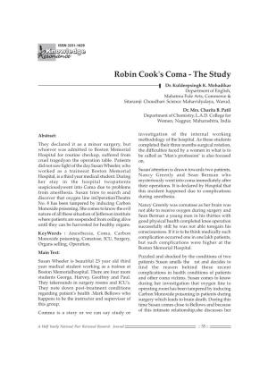 Robin Cook's Coma - the Study