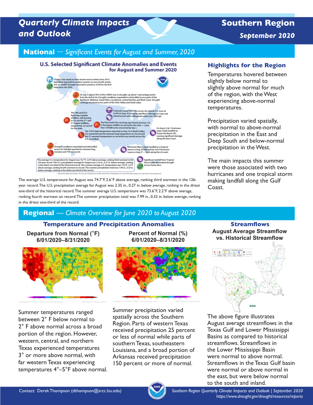 Quarterly Climate Impacts and Outlook