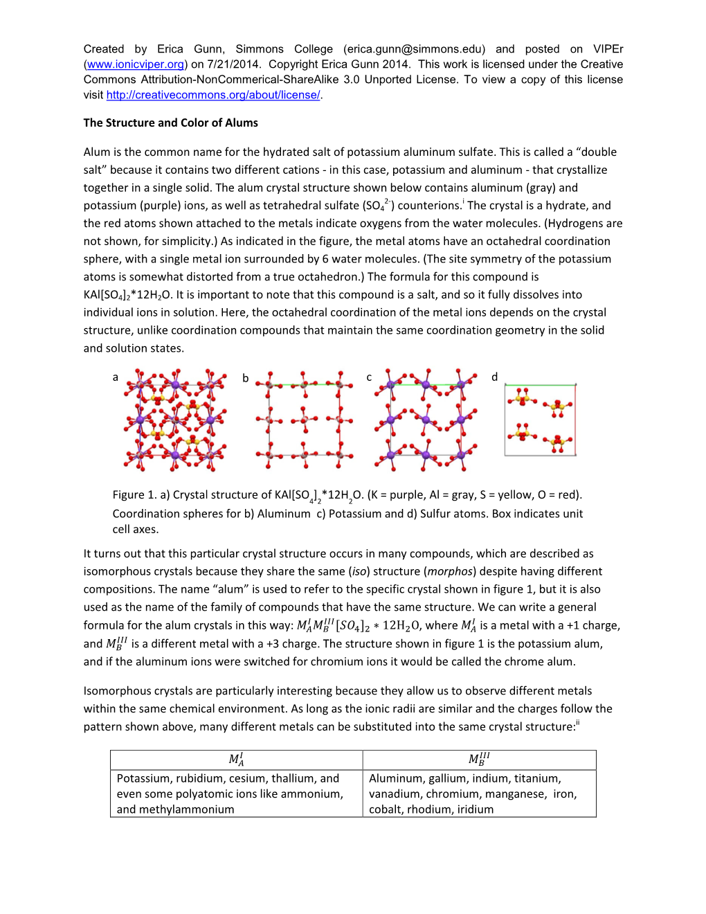 The Structure and Color of Alums Student Version.Pdf