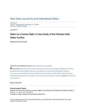 A Case Study of the Pakistan-India Water Conflict