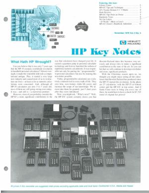 HP Key Notes