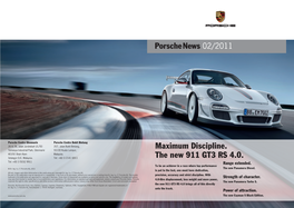 Porschenews 02/2011 Maximum Discipline. the New 911 GT3 RS 4.0