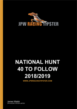 National Hunt 40 to Follow 2018/2019