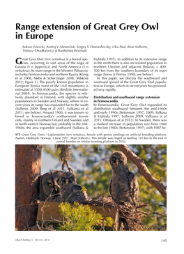 Range Extension of Great Grey Owl in Europe