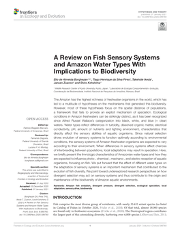 A Review on Fish Sensory Systems and Amazon Water Types with Implications to Biodiversity