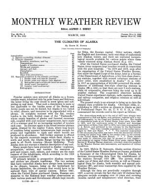 MONTHLY WEATHER REVIEW Editor, ALFRED J