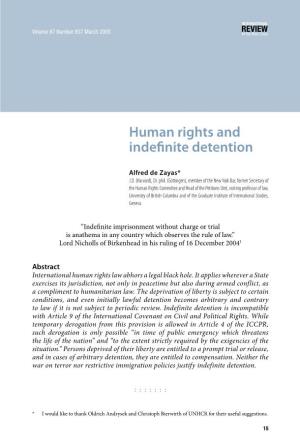 Human Rights and Indefinite Detention