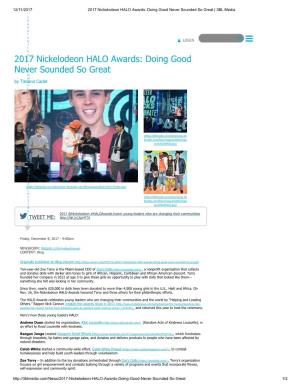 2017 Nickelodeon HALO Awards