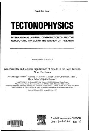 Geochemistry and Tectonic Significance of Basalts in the Poya Terrane, New Caledonia