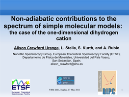 Non-Adiabatic Contributions to the Spectrum of Simple Molecular Models: the Case of the One-Dimensional Dihydrogen Cation