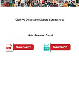 Cloth Vs Disposable Diapers Spreadsheet